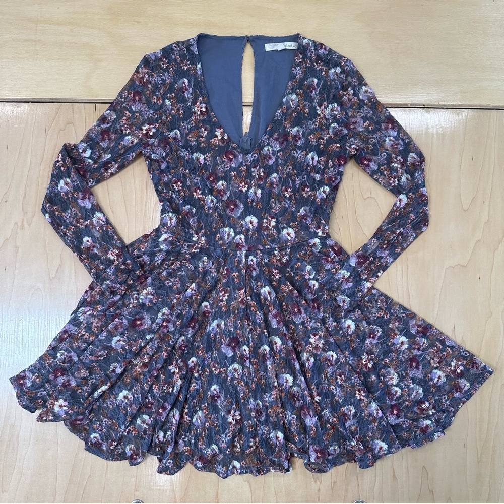 Rewind Women’s Floral Dress - Long Sleeve - Size: Small